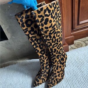 VENUS Animal Print Knee-High Boots